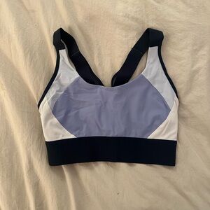 Lululemon blue white and black sports bra